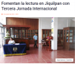 Fomentan la lectura en Jiquilpan con Tercera Jornada Internacional