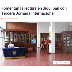 Fomentan la lectura en Jiquilpan con Tercera Jornada Internacional