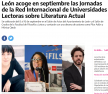 León acoge en septiembre las Jornadas de la Red Internacional de Universidades Lectoras sobre Literatura Actual