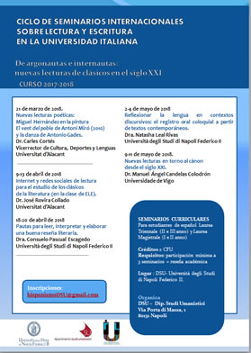CICLO DE SEMINARIOS INTERNACIONALES SOBRE LECTURA Y ESCRITURA EN LA UNIVERSIDAD FEDERICO II DE NÁPOLES