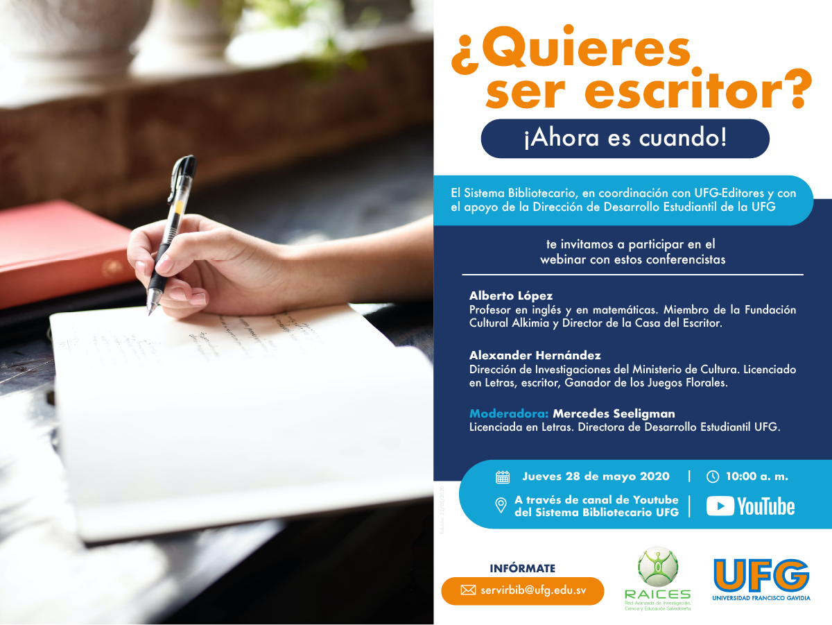 Webinar ¿Quieres ser escritor? ¡Ahora es cuando! 