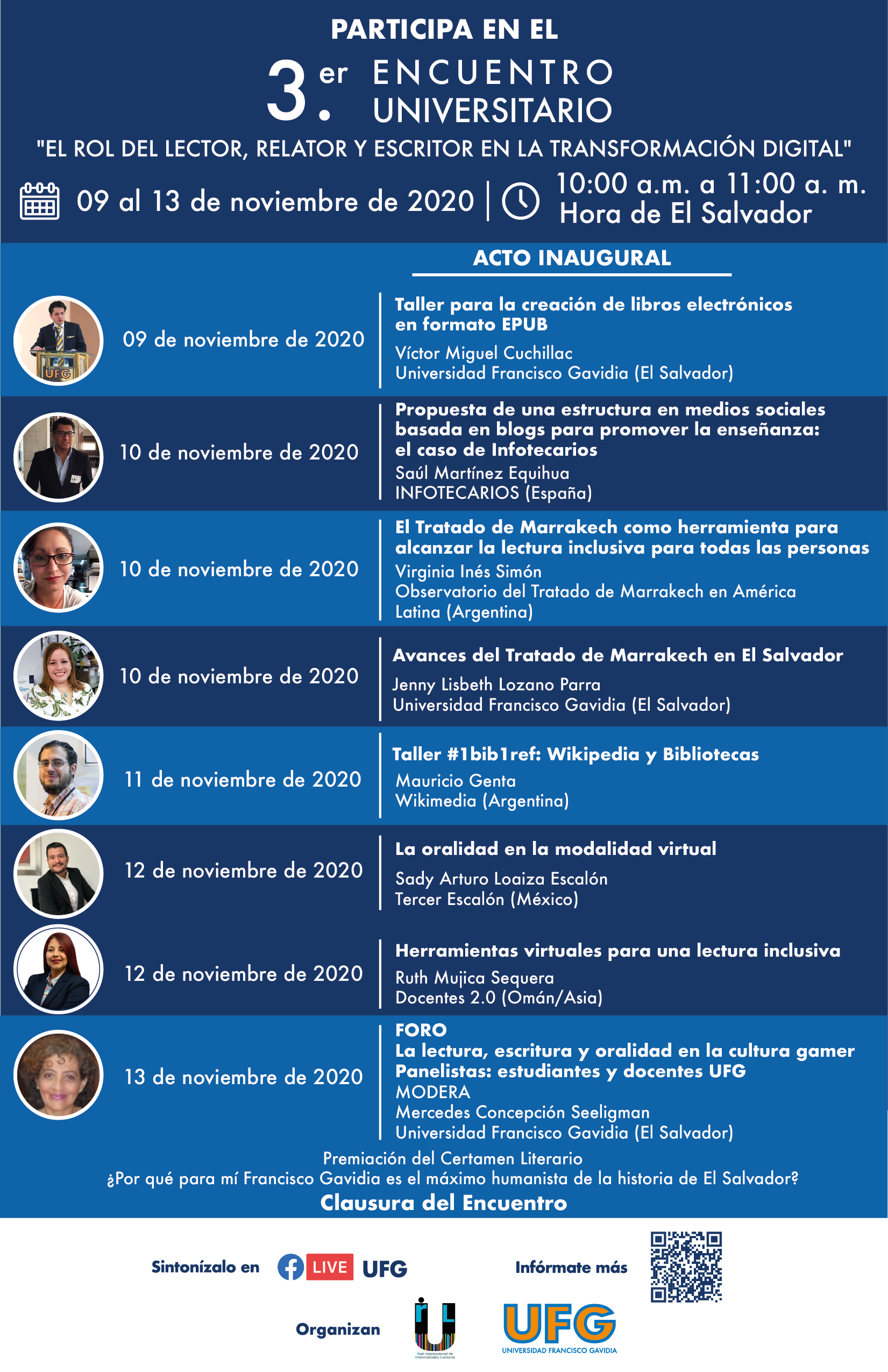 3.er Encuentro Universitario "El rol del lector, relator y escritor en la transformación digital"