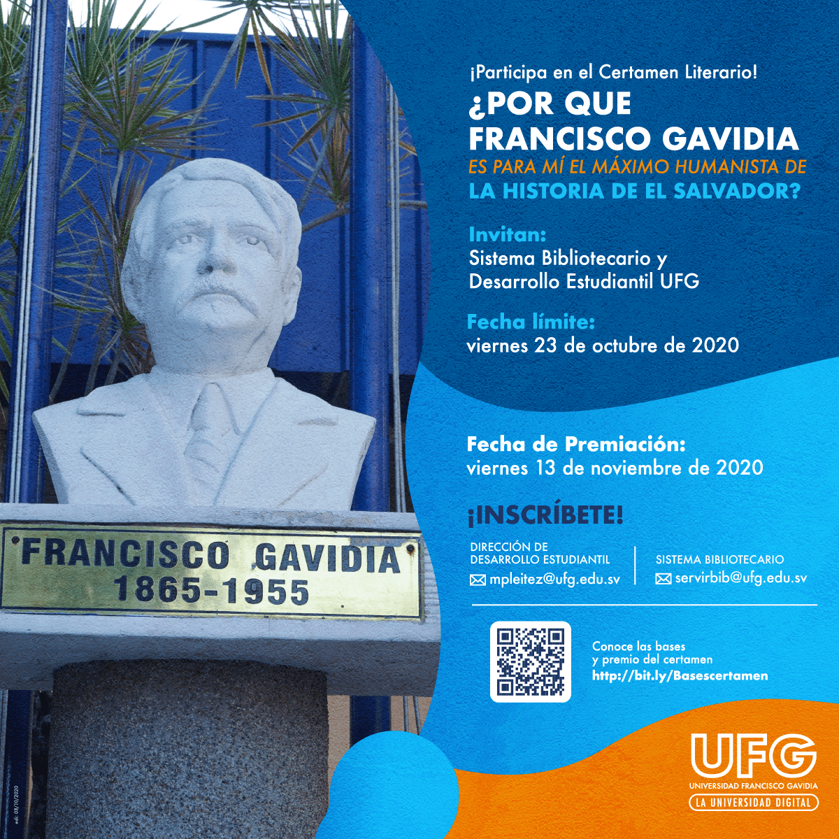 Premiación del Certamen Literario ¿Por qué para mí Francisco Gavidia es el Máximo Humanista de la historia de El Salvador?