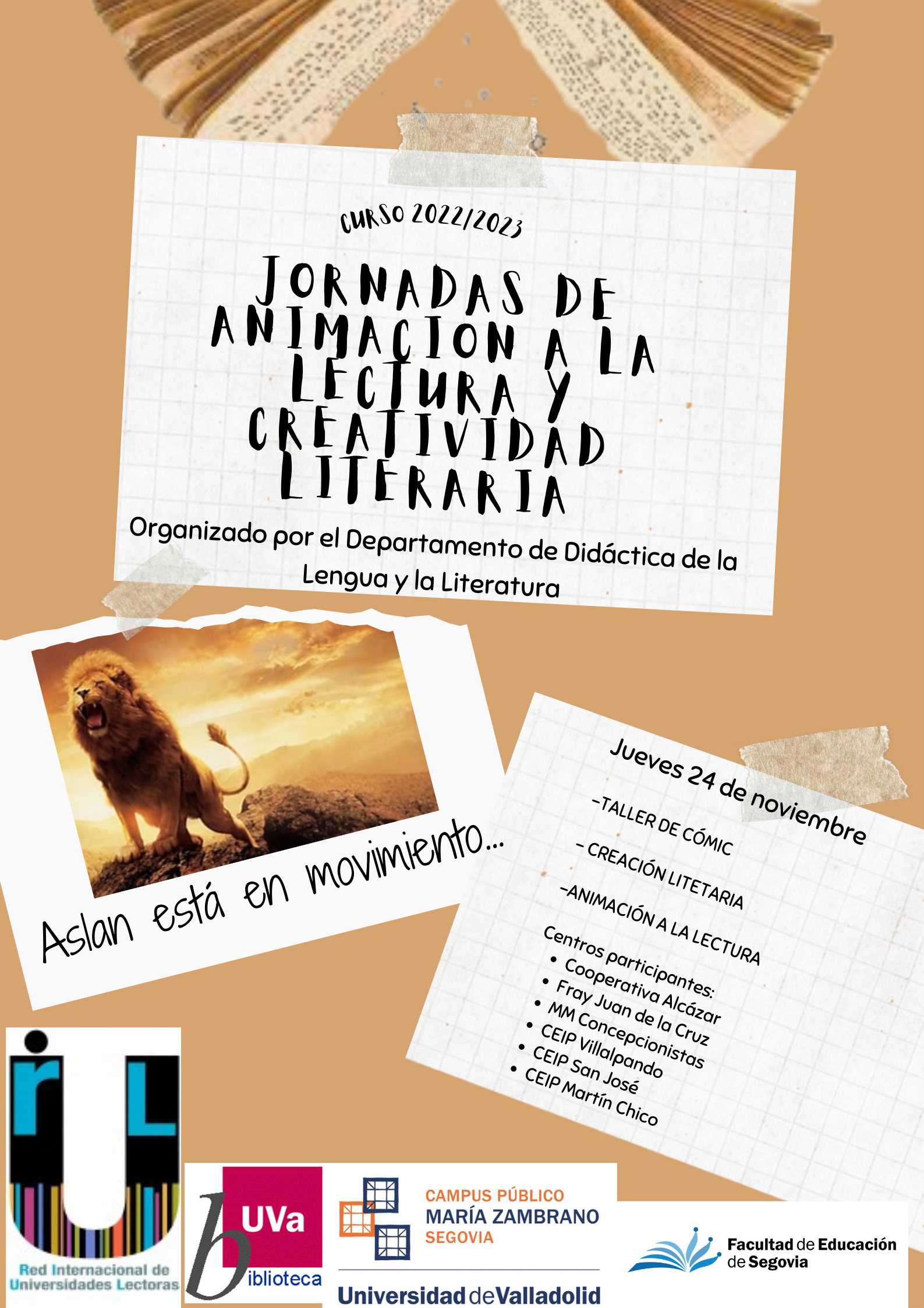 JORNADAS DE  ANIMACIÓN A LA LECTURA Y CREATIVIDAD LITERARIA