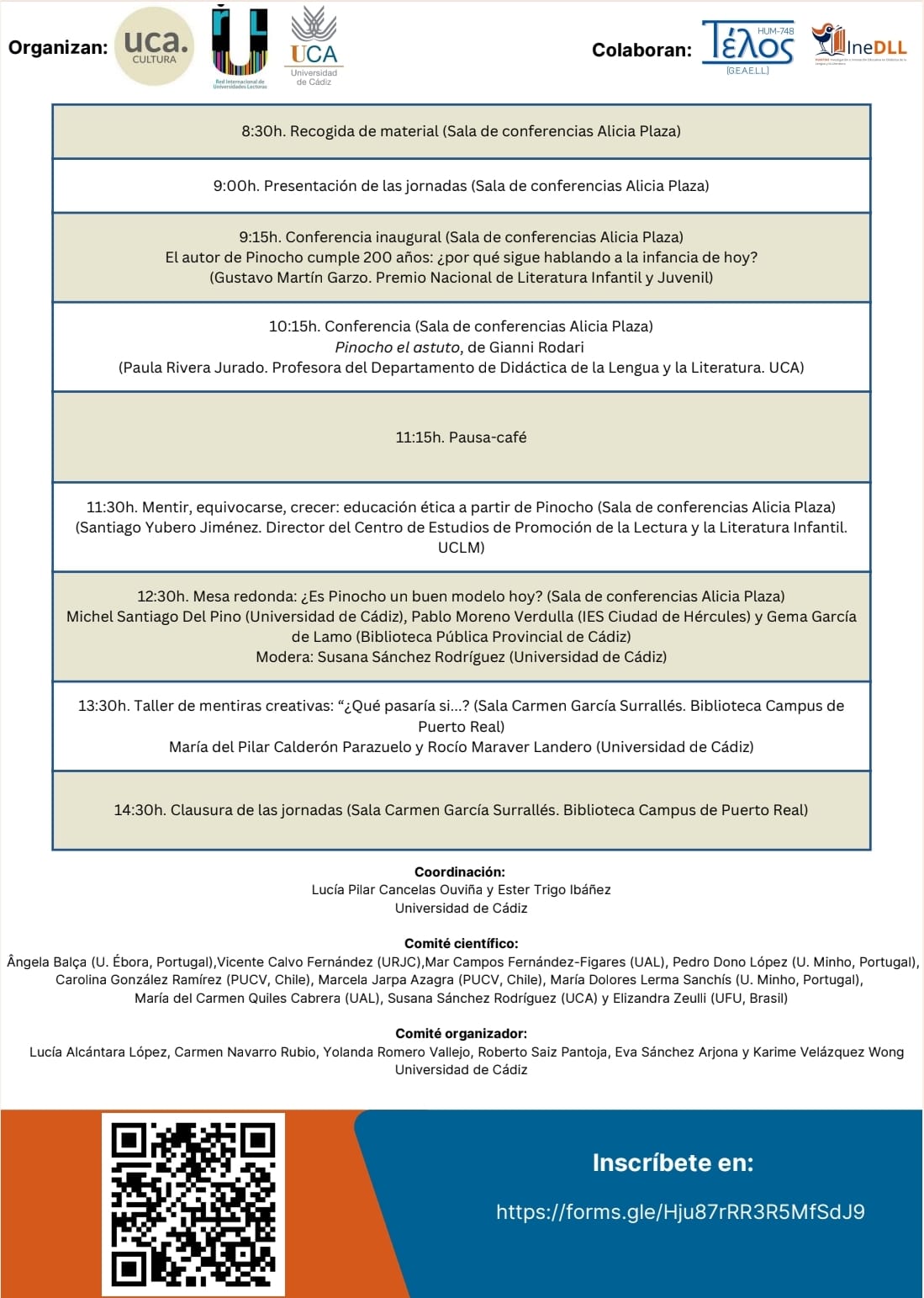 II JORNADA INTERNACIONAL DEL DÍA DEL LIBRO INFANTIL Y JUVENIL 2026.  Carlo Collodi: 200 años del creador de Pinocho