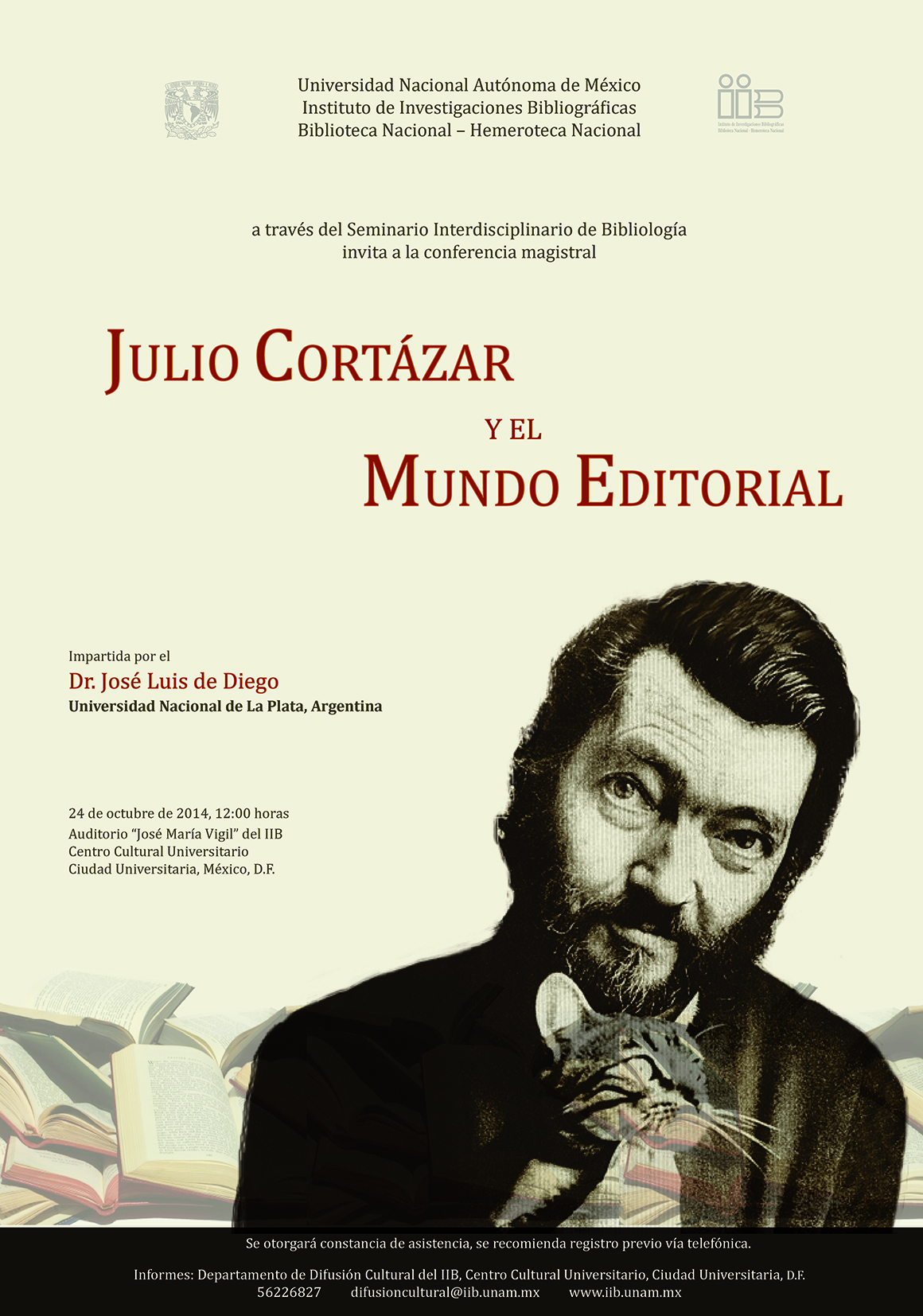 Conferencia sobre "Julio Cortázar y el mundo editorial"