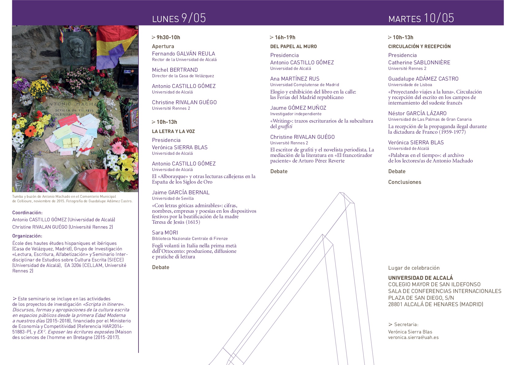 Seminario internacional: Escrituras expuestas. Discursos, materialidades y usos en la Europa del Sur (siglos XIV-XXI)
