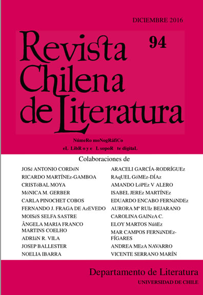  Publicado el monográfico de la Revista Chilena de Literatura y RIUL sobre el Libro y el Soporte Digital